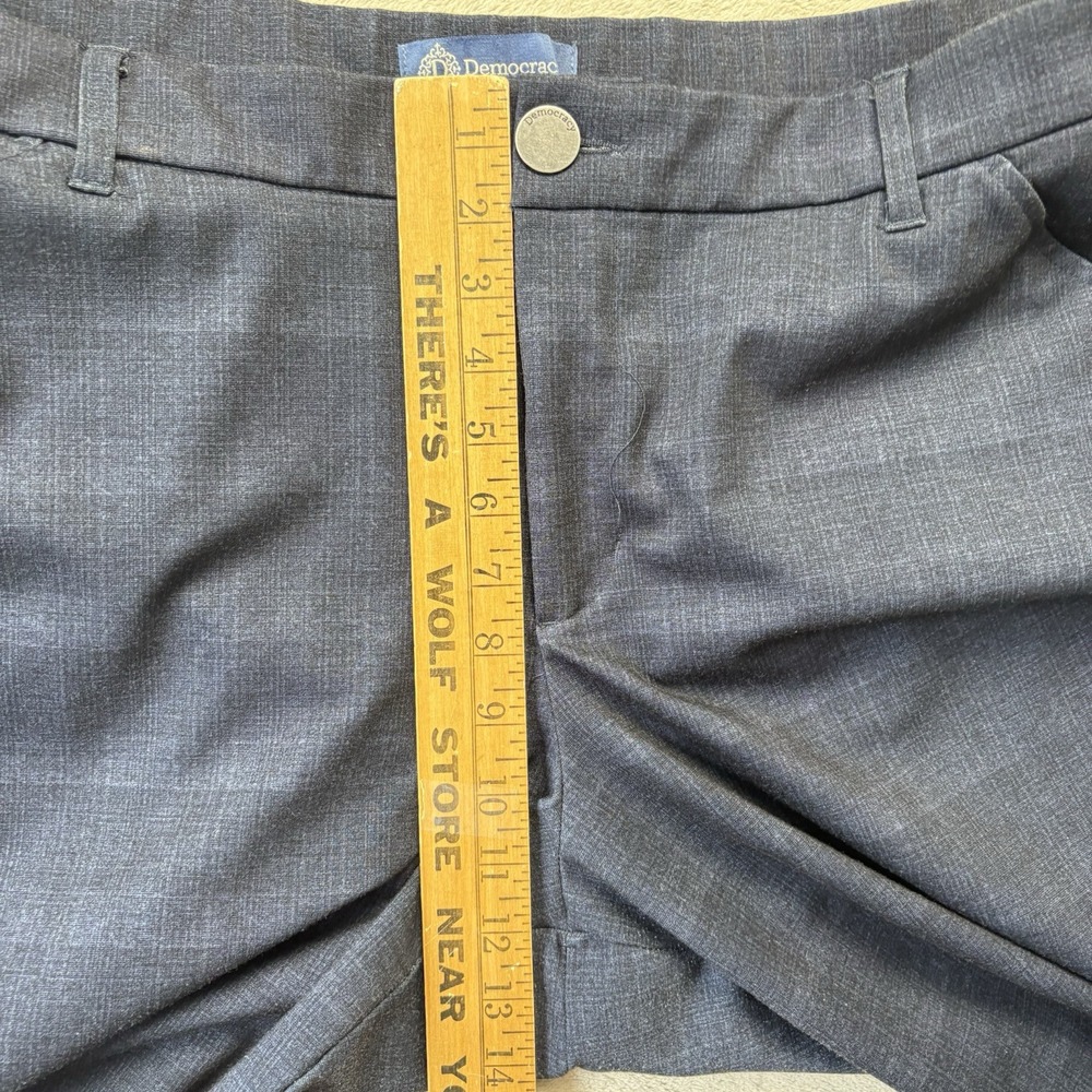 Democracy Pants Womens 22W Blue Ab Solution Plaid Skyrise Dark‎ Academia Cropped - Picture 7 of 12